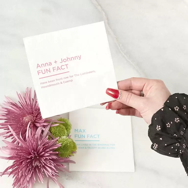 Create a Fun and Useful Wedding Cocktail Napkin Design: Fun Facts!
