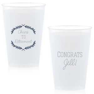 Raise a cup of honor with the Branch Framed Cheers Cup, elegantly bordered by arching leaves. Personalize with any milestone, while 'Congrats' and the achiever's name on the back toast to their distinguished success.