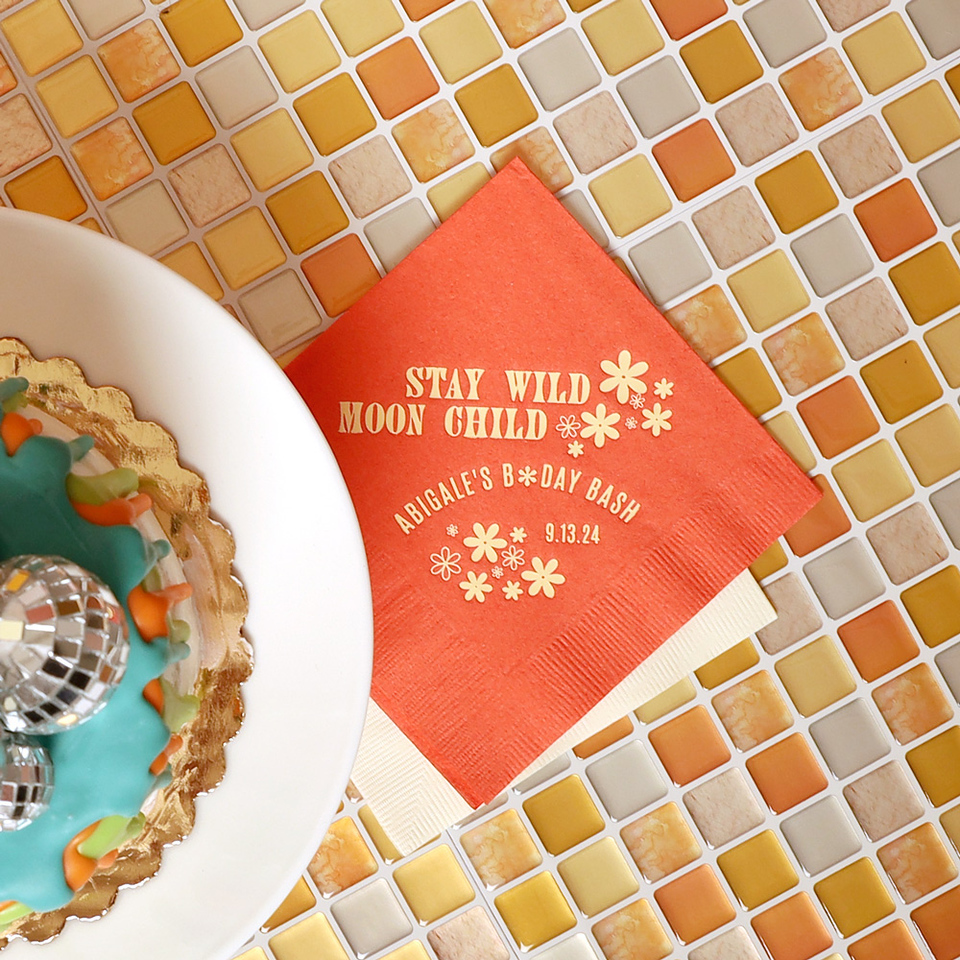 Disco Night Groovy Birthday Napkin