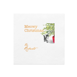 Our custom White Borderless Full Color + Foil Cocktail Napkin with Shiny Copper Foil can be customized to complement every last detail of your party.