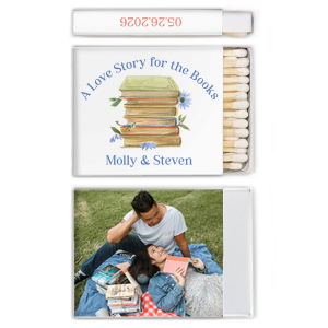 Love Story Book Stack Matches