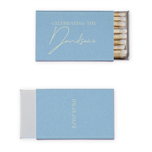 Boho Terracotta Wedding Date Matchbox