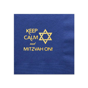 Our beautiful custom Navy Linen Like Cocktail Napkin with Shiny 18 Kt Gold Foil has a Star 1 graphic and is good for use in Stars, Jewish Symbols themed parties and are a must-have for your next event—whatever the celebration!