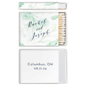 ForYourParty's elegant White Classic Custom Photo Matchbox with Matte Navy Ink Digital Print Colors and Matte Fuchsia Ink Digital Print Colors will impress guests like no other. Make this party unforgettable.