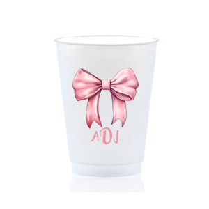 Illustrated Bow Monogram Cup