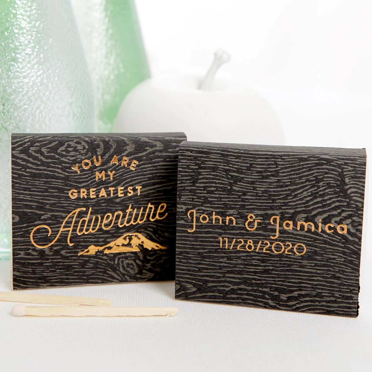 Shop the Naturally Cozy Collection Custom Square Matchboxes