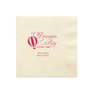 ForYourParty's chic Watercolor Rose Cocktail Napkin with Matte Fuchsia Foil has a Hot Air Balloon 2 graphic and is good for use in Travel, Baby Shower themed parties and couldn't be more perfect. It's time to show off your impeccable taste.