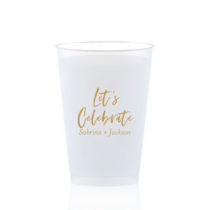 Personalized Wedding Frosted Plastic Cups