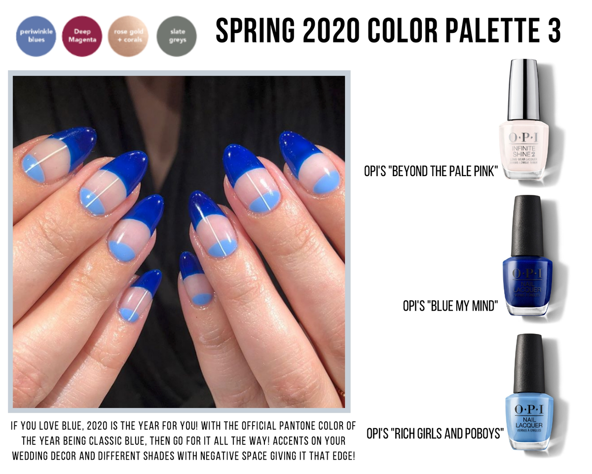 Bold Blue Design for Spring Manicure