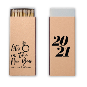 Our custom Stardream Rose Gold Classic Matchbox with Matte Black Foil has a Diamond Ring graphic and is good for use in Fashion, Wedding, Bridal Shower themed parties and will give your party the personalized touch every host desires.