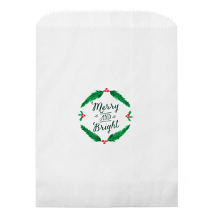Merry Wreath Custom Photo Party Bag