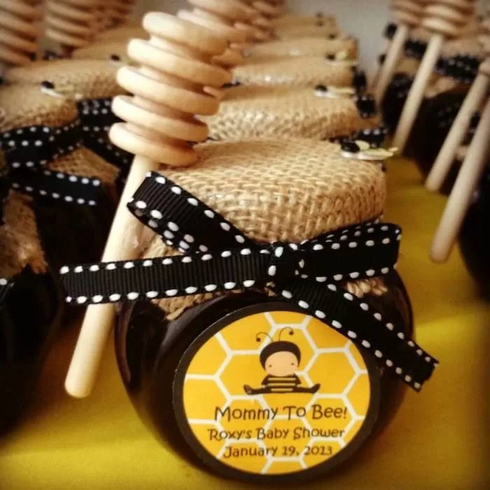 honey for baby shower party favor