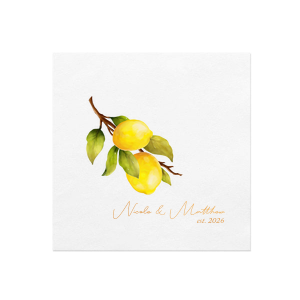 Classic Italian Wedding Lemon Full Color Napkin