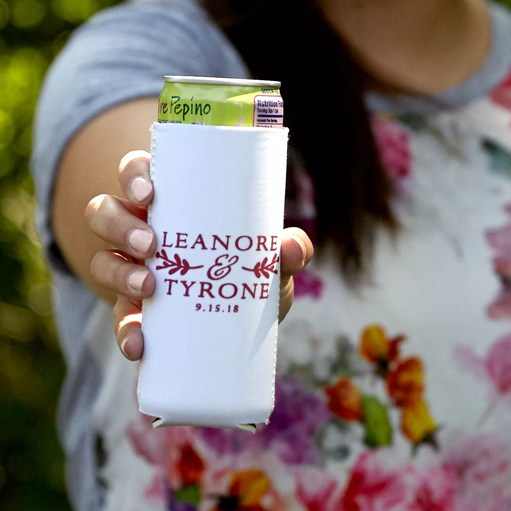 custom wedding koozies 