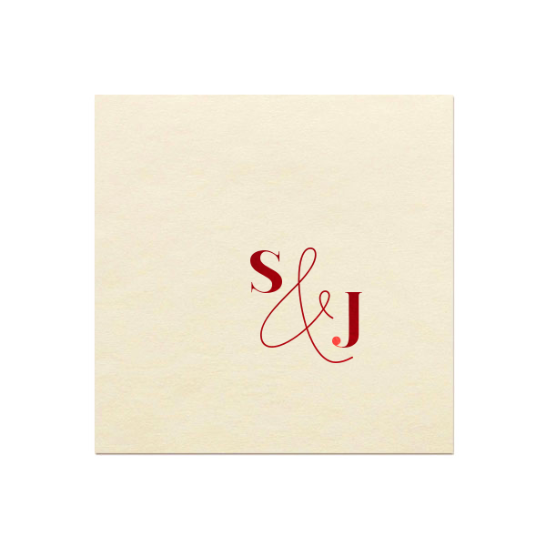 Bold & Modern Initials Napkin
