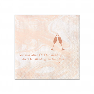 Our beautiful custom White Guest Towel with Shiny Rose Gold Foil has a Flutes 2 graphic and is good for use in Drinks, Wedding, Holiday themed parties and will impress guests like no other. Make this party unforgettable.