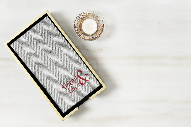 Personalized Linen Like Guest Hand Towels are an FYP Wedding Must-Have