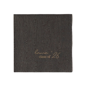 Mark the occasion with the Graduation Soiree Elegance Napkin, beautifully personalized with the graduate's name and commencement year in a contemporary script. A refined essential for any modern and classic graduation celebration.