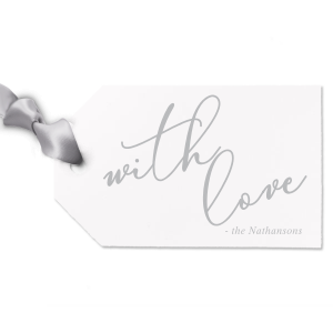 Our custom Script With Love Letterpress Tag now includes your name too. It brings special and unforgettable moments and make the present breathtaking. Try it now, you wont regret it! 