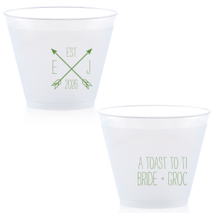 The ever-popular Matte Moss Green Ink 12 oz Frost Flex Cup with Matte Moss Green Ink Screen Print has a Cross Arrows 2 graphic and is good for use in Accents, Frames themed parties and can't be beat. Showcase your style in every detail of your party's theme!