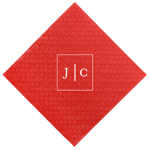 Embrace modern elegance with the Contemporary Frames Initial Napkin, a minimalist masterpiece. This design features the couple's initials encased in a sleek square frame, divided by a crisp horizontal line, offering a chic and sophisticated touch to any setting.
