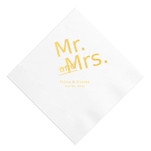 The ever-popular White Cocktail Napkins Luxe for Less with Shiny 18 Kt Gold Foil are a must-have for your next event—whatever the celebration!