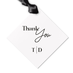 Do you want to add a unique final touch to present? We got your back! Now you have a chance to celebrate with your loved ones and give them a customized Script Wedding Thank You Letterpress Gift Tag with a wonderful graphics together with your name on it! Be different, be special! 