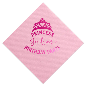 Princess Crown Birthday Napkin