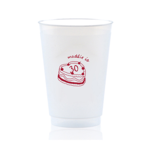 The Cherry Cake Cup makes for a sweet addition to your next party event! Whether it's for a birthday, valentines or wedding, the cute cup is available in a wide variety of styles and colors to best match your personal tastes.