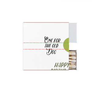 Our personalized White Classic Custom Photo Matchbox with Matte Black Ink Digital Print Colors and Matte Army Green Ink Digital Print Colors can be customized to complement every last detail of your party.