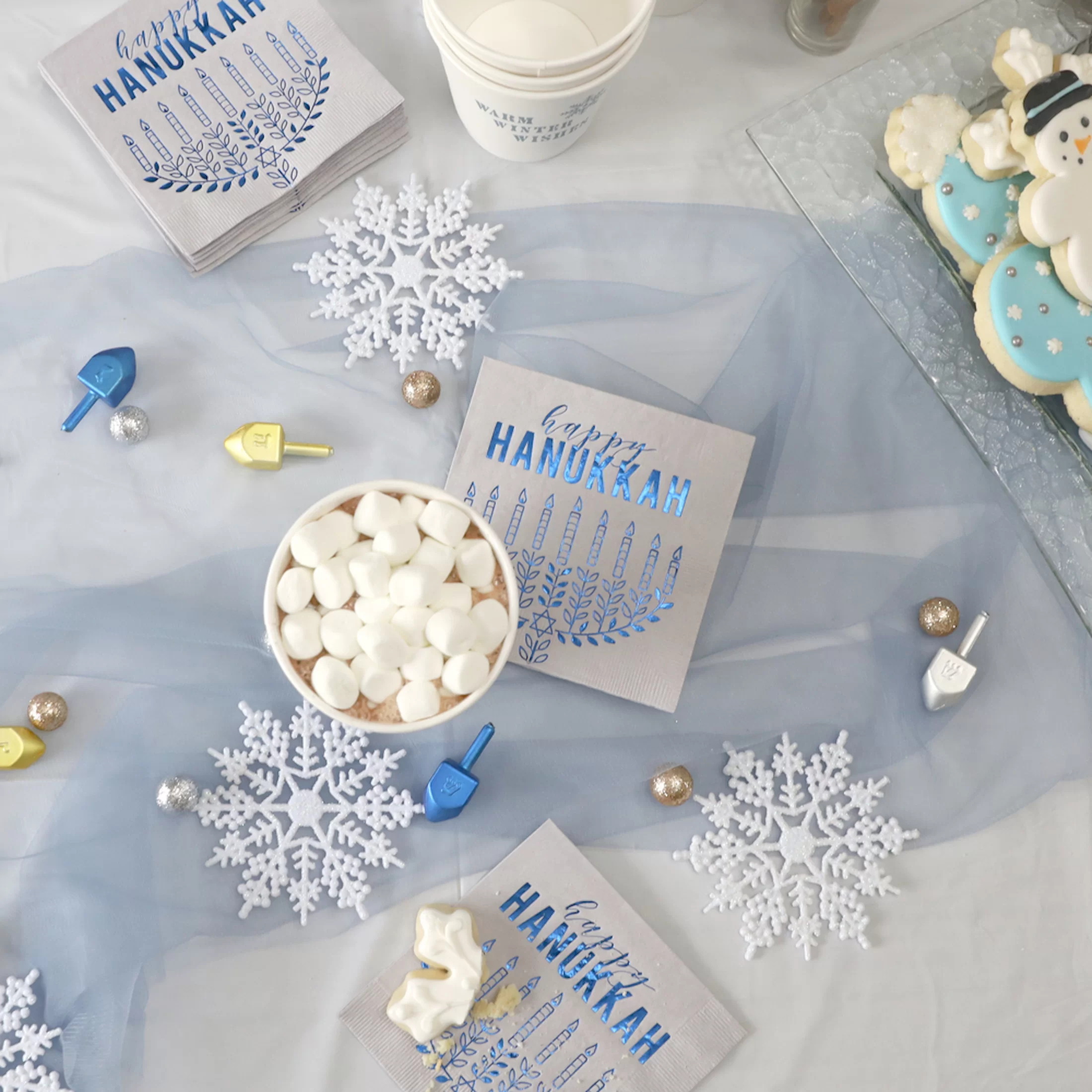 Happy Hanukkah Napkin Stack