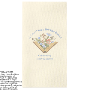 Love Story for the Books Floral Napkin