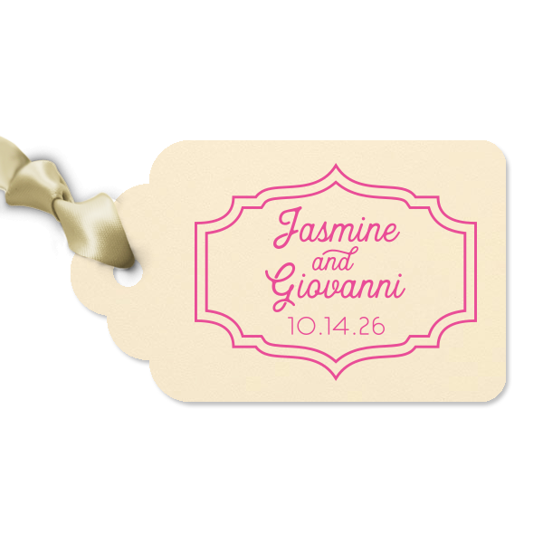 Our custom Stardream Black Luggage Gift Tag with Shiny 18 Kt Gold Foil can be customized to complement every last detail of your party.