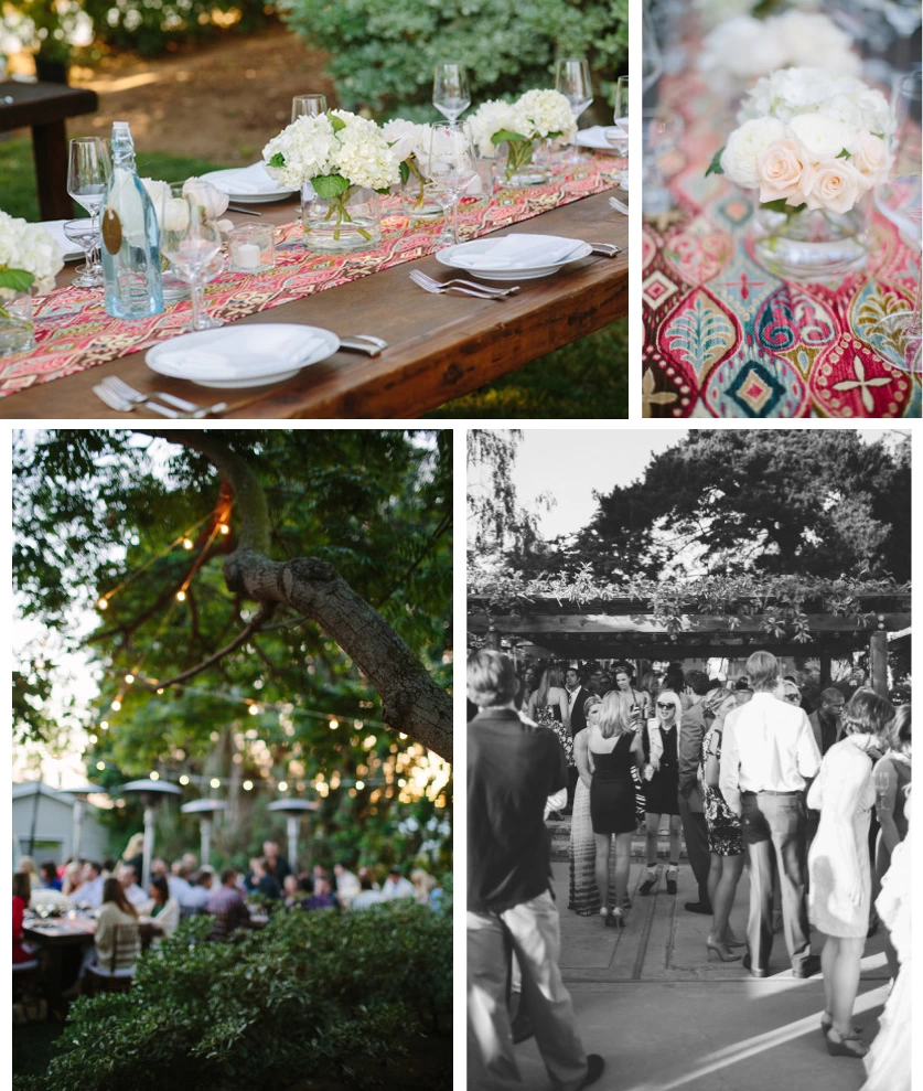 California boho wedding tables cape