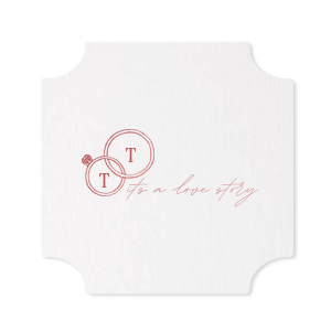 The It's A Love Story Coaster will have your guests saying "Yes!" Commemorating the engagement of Taylor Swift and Travis Kelce, match your own special event with their whirlwind romance. Customize the text and style of coaster to best match your special events unique vibes!