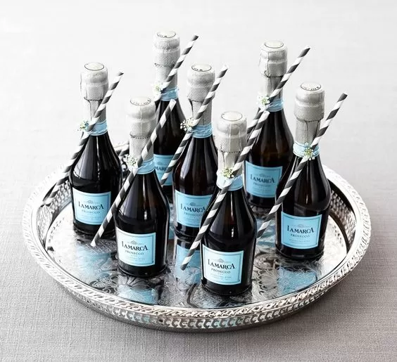 mini bottles of champagne party favors