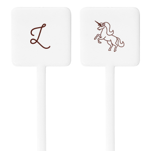 Custom Shiny Turquoise Round Stir Stick with Shiny Turquoise Foil has a Unicorn graphic and is good for use in Animals, Kid Birthday, Birthday themed parties and will add that special attention to detail that cannot be overlooked.