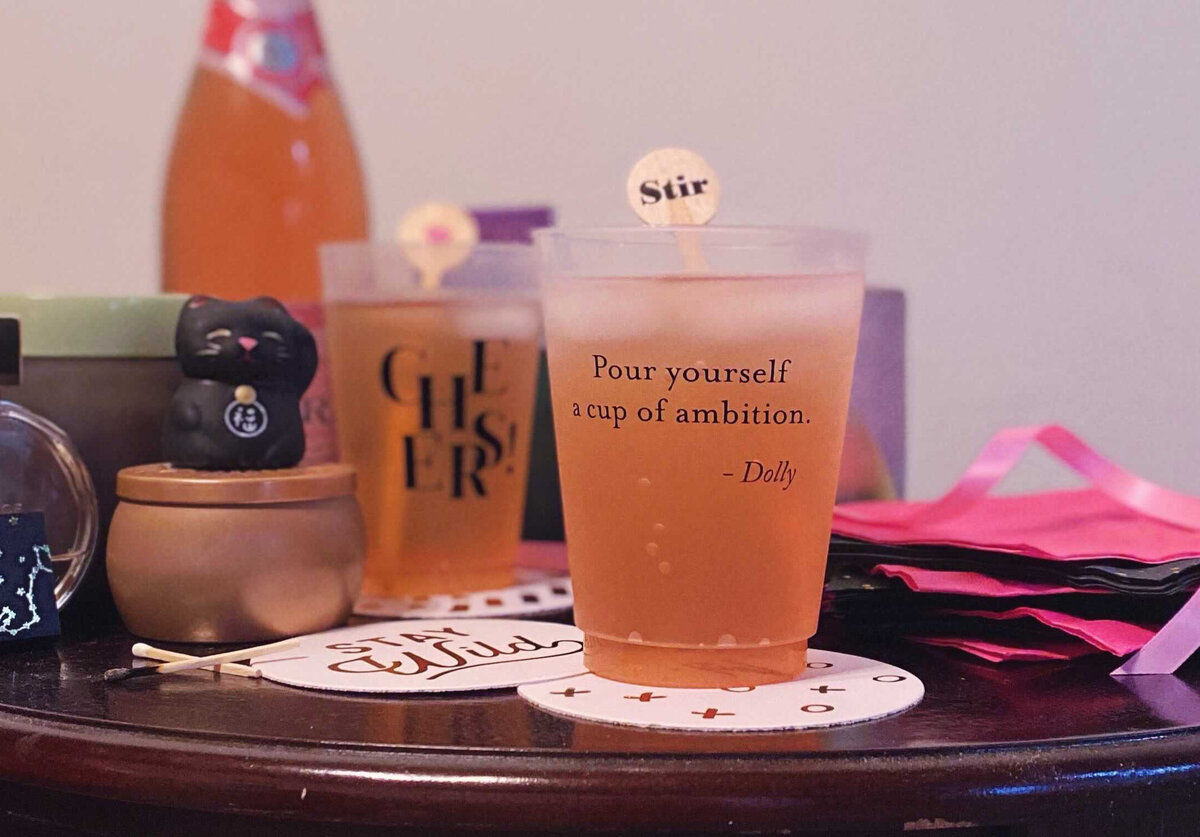 custom cups for hosting a night in