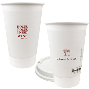 The Hocus Pocus Focus Cup is the ideal custom Halloween party accessory.  Featuring the phrase "hocus pocus I need candy to focus" and a modern and minimal graphic of wine glasses, you can personalize with your name, and the year. This chic Halloween accessory will be a hit at your autumnal events. 