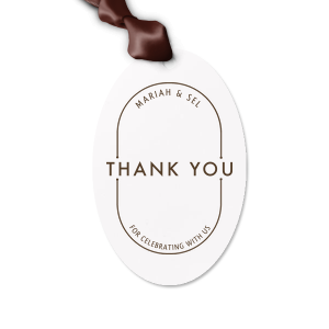 Meet out famous-looking Letterpress Gift Tag with amazing Thank You graphics and your names branded inside it too! This will be a wonderful decoration on your gift made for your loved ones!