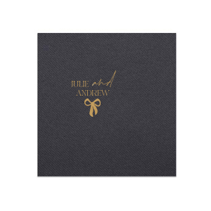 Unite your celebration with the Modern Unity Bow Napkin, showcasing your names linked by a 'and' in bold script, accented with a contemporary bow graphic. A stylish choice for weddings, anniversaries, or elegant couple's events.