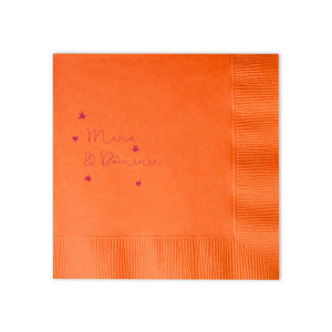 ForYourParty's elegant Mango Cocktail Napkin with Matte Fuchsia Foil has a Falling Leaves graphic and is good for use in Thanksgiving, Organic, Outdoors themed parties and can't be beat. Showcase your style in every detail of your party's theme!
