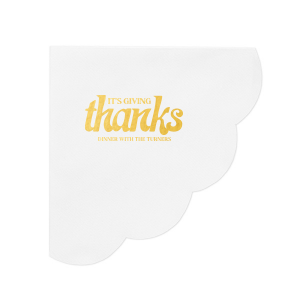 Show off your gratitude and your fancy pants with these Thanksgiving-themed napkins. Your guests will love them. Prepare yourself for thousands of compliments!