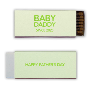 ForYourParty's chic Poptone Mint Cigar Matchbox with Shiny Kiwi / Lime Foil can be customized to complement every last detail of your party.