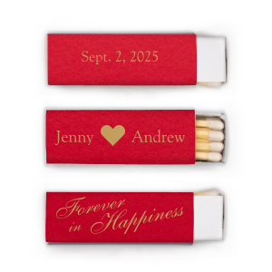 Our Custom Poptone Convertible Red Lipstick Matchbox with Satin 18 Kt. Gold Foil has a Solid Heart graphic and is good for use in Wedding and Anniversary themed parties and will look fabulous with your unique touch. Your guests will agree!