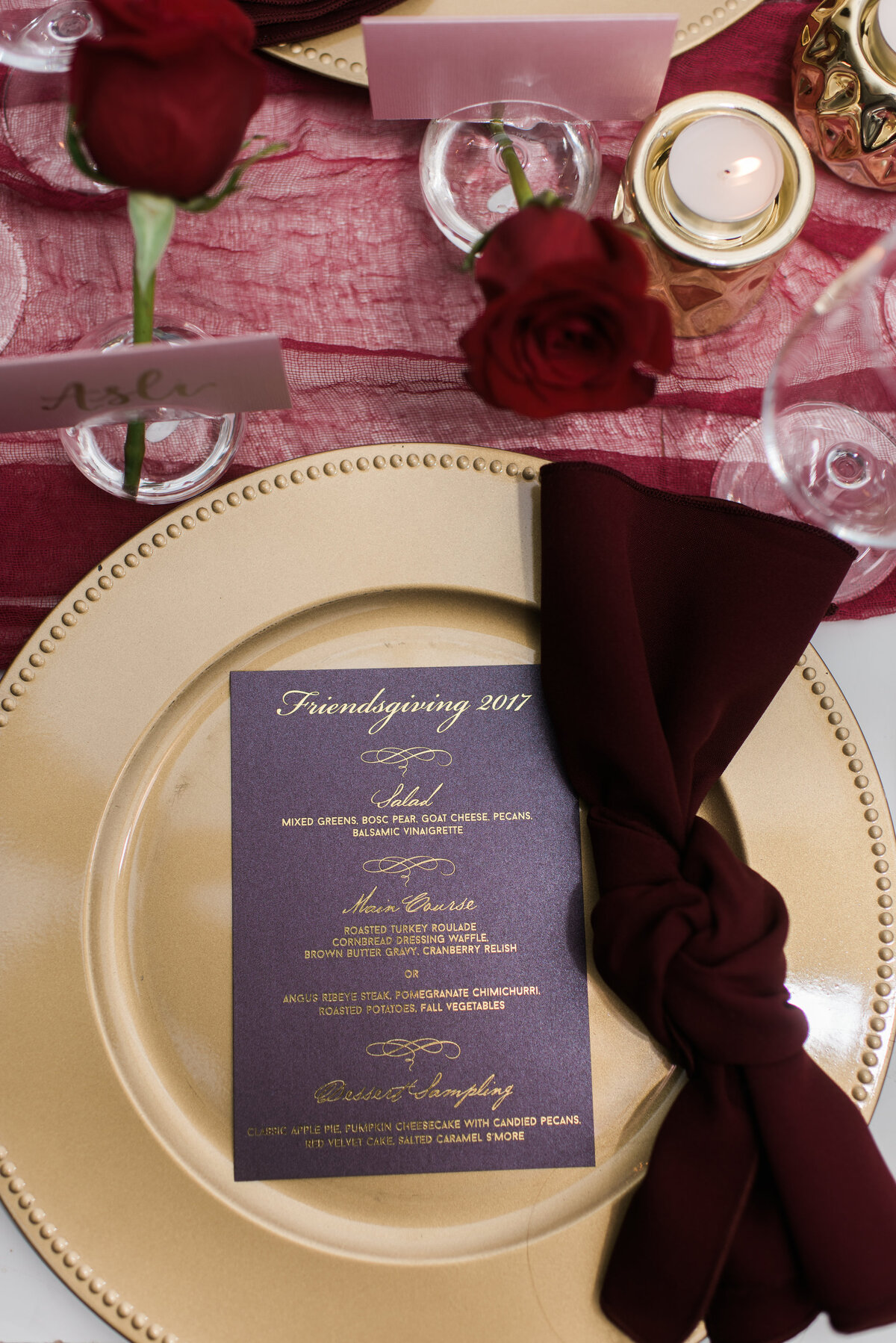 Maroon And Floral Table Decorations For Entertaining For Your Party