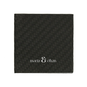 Define your wedding tablescape with the Bold Union Ampersand Napkin, where the couple's names are joined by a striking and modern ampersand. This minimalistic design lends a contemporary feel to your marital celebration.