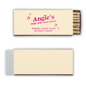 Get ready to party every night with these Every Night Is Party Night Matches! They’re perfect for anyone who likes to live life to the fullest and have a good time. The bright and bold design will bring a festive spirit to any celebration.