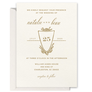 Rose Crest Invitation