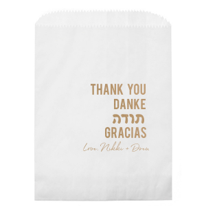 Custom Large Cellophane Bag with Shiny Champagne Foil will give your party the personalized touch every host desires.